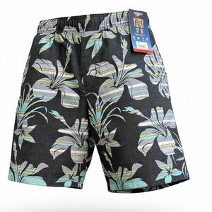 Speedo Tech Volley UPF 50 Lined Floral Print Swim Shorts Mens